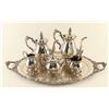 Image 1 : Wallace Brothers Baroque 6 Piece Silvered Tea