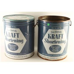 Lot of 2 Antique Shortening Tins