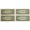 Image 2 : 4 PCS 1935-G $1.00 SILVER CERTIFICATES