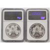 Image 2 : 2000 & 1990 AMERICAN SILVER EAGLES