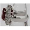Image 2 : FLASHY .925 SILVER RING WITH RED STONE