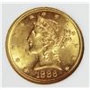 Image 1 : 1886-S $5.00 GOLD