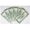 Image 2 : SEVEN U.S. $5.00 NOTES: