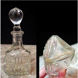 Nice old three sided pressed glass perf
