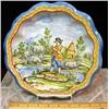 Image 1 : Antique  9 1/2 scallop edge hand paint