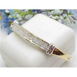 14kt yellow gold invisible set princess