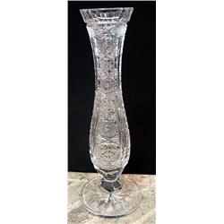 Cut crystal vintage vase standing  10 