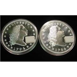 (2) 12 oz. Proof Silver 1794 Flowing H