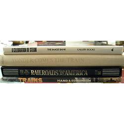 Collection of four books on trains