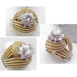 Ladys 14kt yellow gold ring with appro