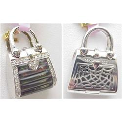14kt white gold black mother of pearl a