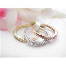Set of three stacking diamond rings 1Ct