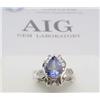 Image 1 : 14kt white gold ring containing a 4.21C