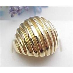 14kt yellow gold dome ring  9.4gr size 