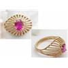 Image 1 : Ladys 18kt yellow gold with synthetic 