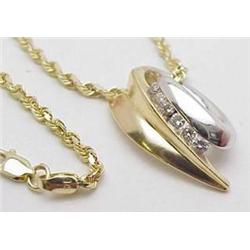14kt two-tone diamond slide pendant app