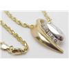 Image 1 : 14kt two-tone diamond slide pendant app