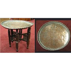 25 in diameter platter with engraved d