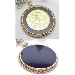 1 oz Gold Panda Coin in 14kt yellow gol