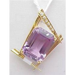 Amethyst 10.60Ct and diamond .06Ctw pen