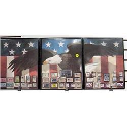 Collection of Old Glory Flag Stamps in 