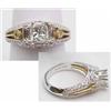 Image 1 : Ladys diamond ring with 1Ct princess c