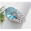 Image 1 : Ladys ring with a 5.63 Blue topaz cent