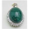 Image 1 : Ladys slide pendant with a cabochon em