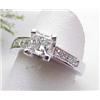 Image 1 : Diamond ring princess cut center stone 