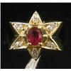 Image 1 : Mans ring oval ruby center stone appro