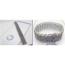 Bracelet sapphire and diamond containin