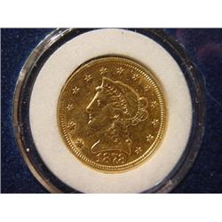 1878-S $2.50 Liberty Head Gold Coin  BU