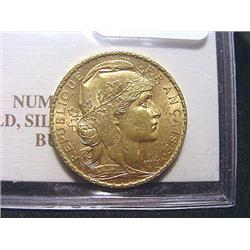 1904 French 20 Franc Gold Coin  BU