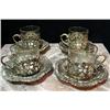 Image 1 : Four ornate silver demi holders with gl