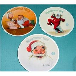 (3) Norman Rockwell Plates - Christmas 