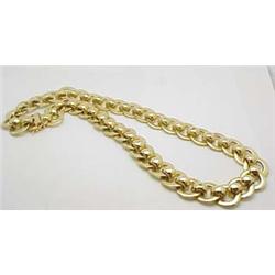 Necklace 18kt yellow gold fancy link 41