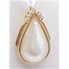 Image 1 : Pendant mabe pearl and diamond 14kt yel