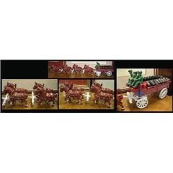 Antique Toy eight horse beer wagon with