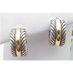 Earrings David Yurman sterling and 14kt