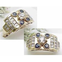 Ring diamond and sapphire estimated tot
