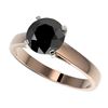 Image 1 : 2.15 ctw Fancy Black Diamond Solitaire Ring 10K Rose Gold - REF-58N5A - SKU:36556