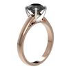 Image 3 : 2.15 ctw Fancy Black Diamond Solitaire Ring 10K Rose Gold - REF-58N5A - SKU:36556