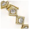 Image 3 : 11.7 ctw Princess Diamond Bracelet 18K Yellow Gold - REF-1611H3M - SKU:42799