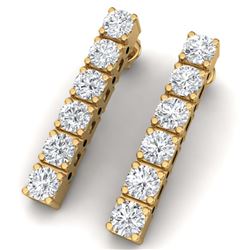 3 ctw VS/SI Diamond Earrings 18K Yellow Gold - REF-264V2Y - SKU:39913