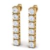 Image 2 : 3 ctw VS/SI Diamond Earrings 18K Yellow Gold - REF-264V2Y - SKU:39913