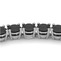 40 ctw Black VS Diamond Necklace 18K White Gold - REF-1155Y2X - SKU:32487