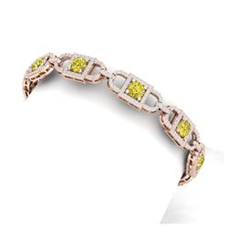 8 ctw SI/I Fancy And Diamond Bracelet 18K Rose Gold - REF-825R2K - SKU:40146