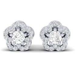 0.50 ctw VS/SI Diamond Earrings 10K White Gold - REF-36K5W - SKU:21213