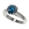 Image 1 : 2.04 ctw Intense Blue Diamond Ring 10K White Gold - REF-405W2H - SKU:36558