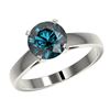 Image 2 : 2.04 ctw Intense Blue Diamond Ring 10K White Gold - REF-405W2H - SKU:36558